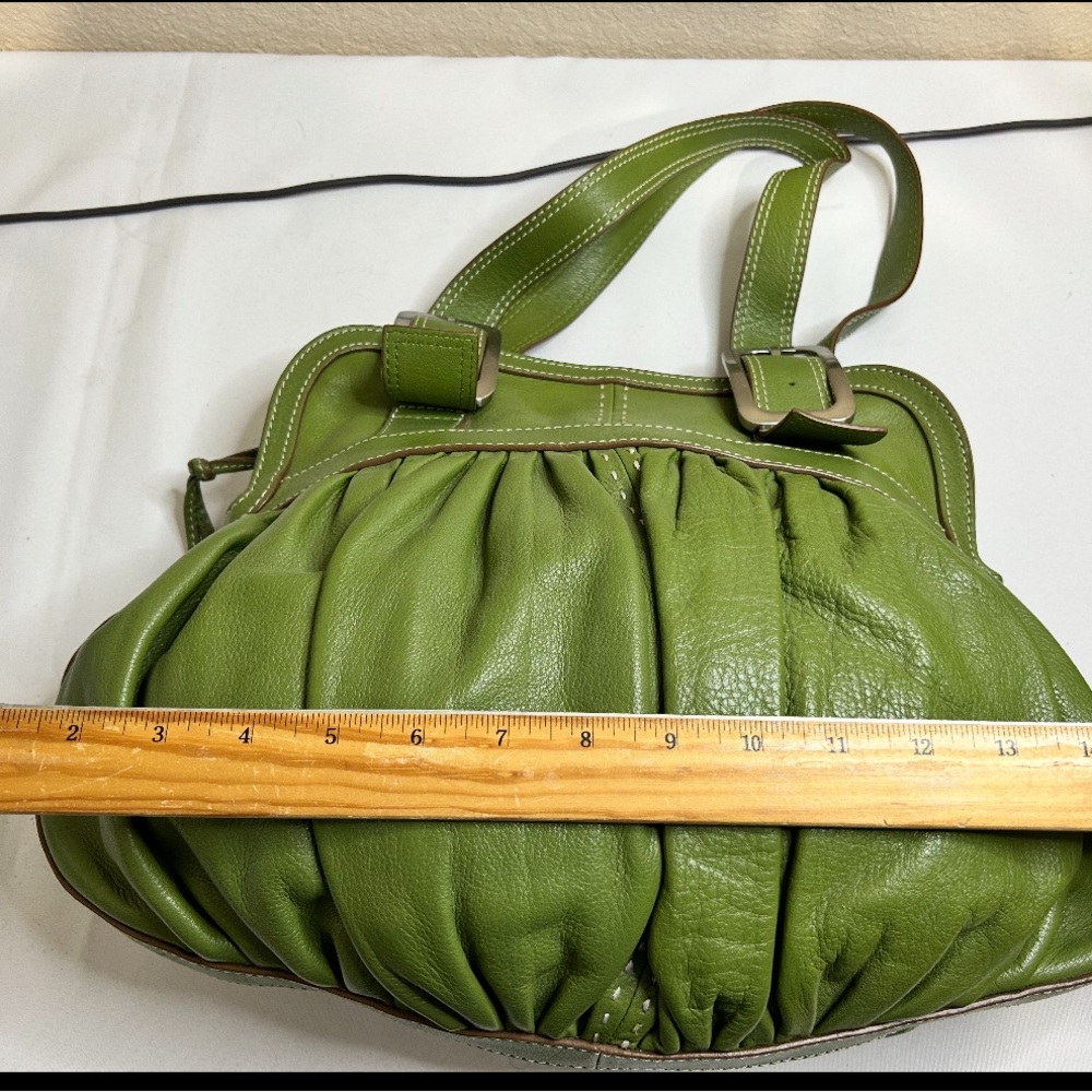Cole Haan Olive Green Leather Shoulder Bag